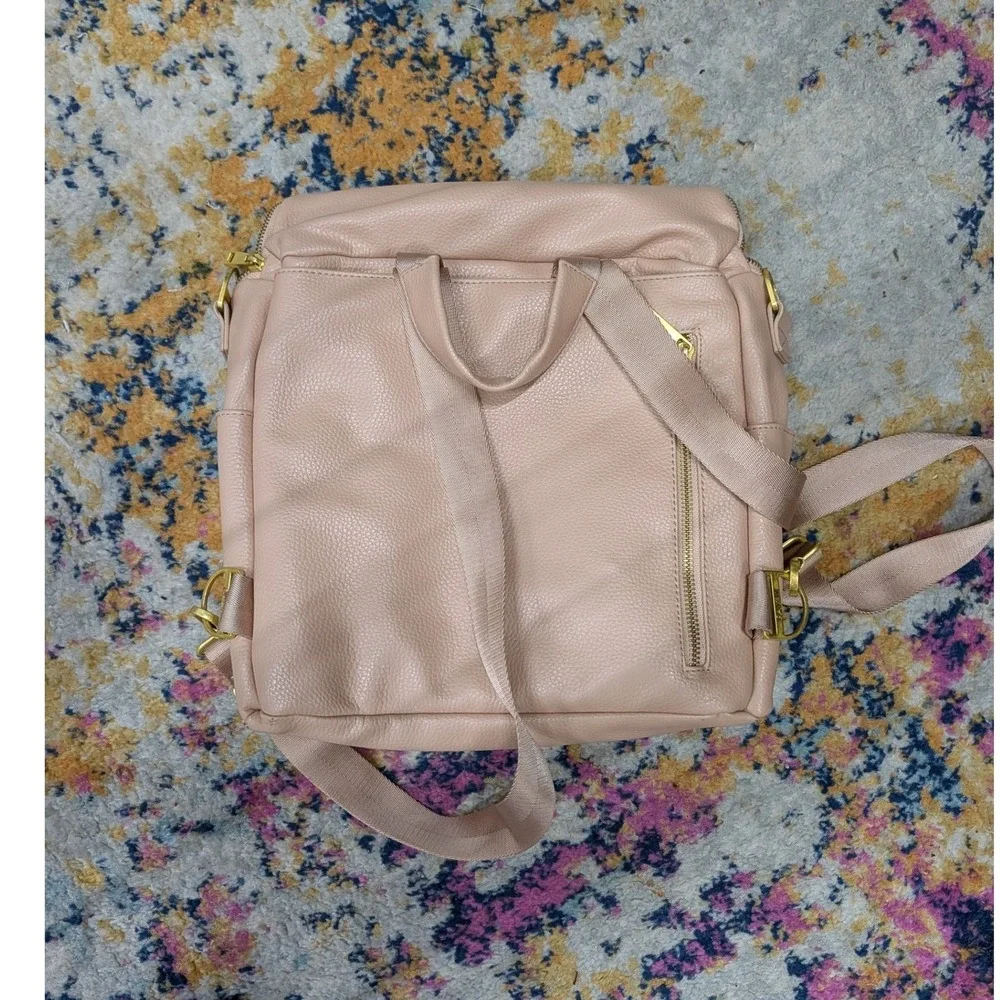 Fawn Design The Mini Backpack Warm Blush Vegan Leather‎ Convertible Bag Purse